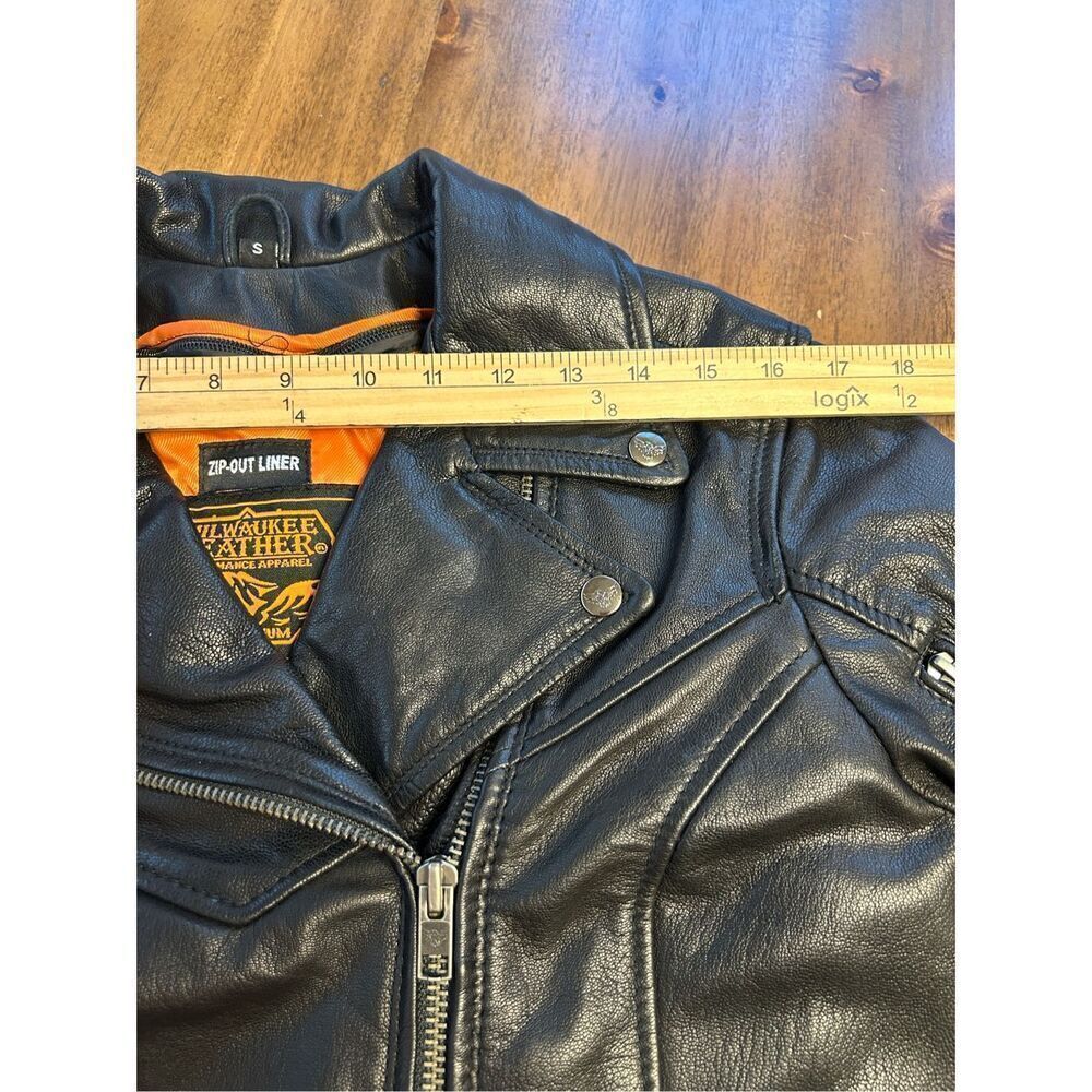 Milwaukee Leather Motorcycle Jacket Zip-Out Liner Women’s Small Black Vented - Picture 15 of 16
